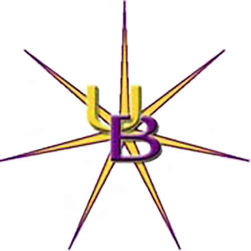 Universal Brotherhood Movement logo, which is an interlocking U and B in front of a 7 pointed star